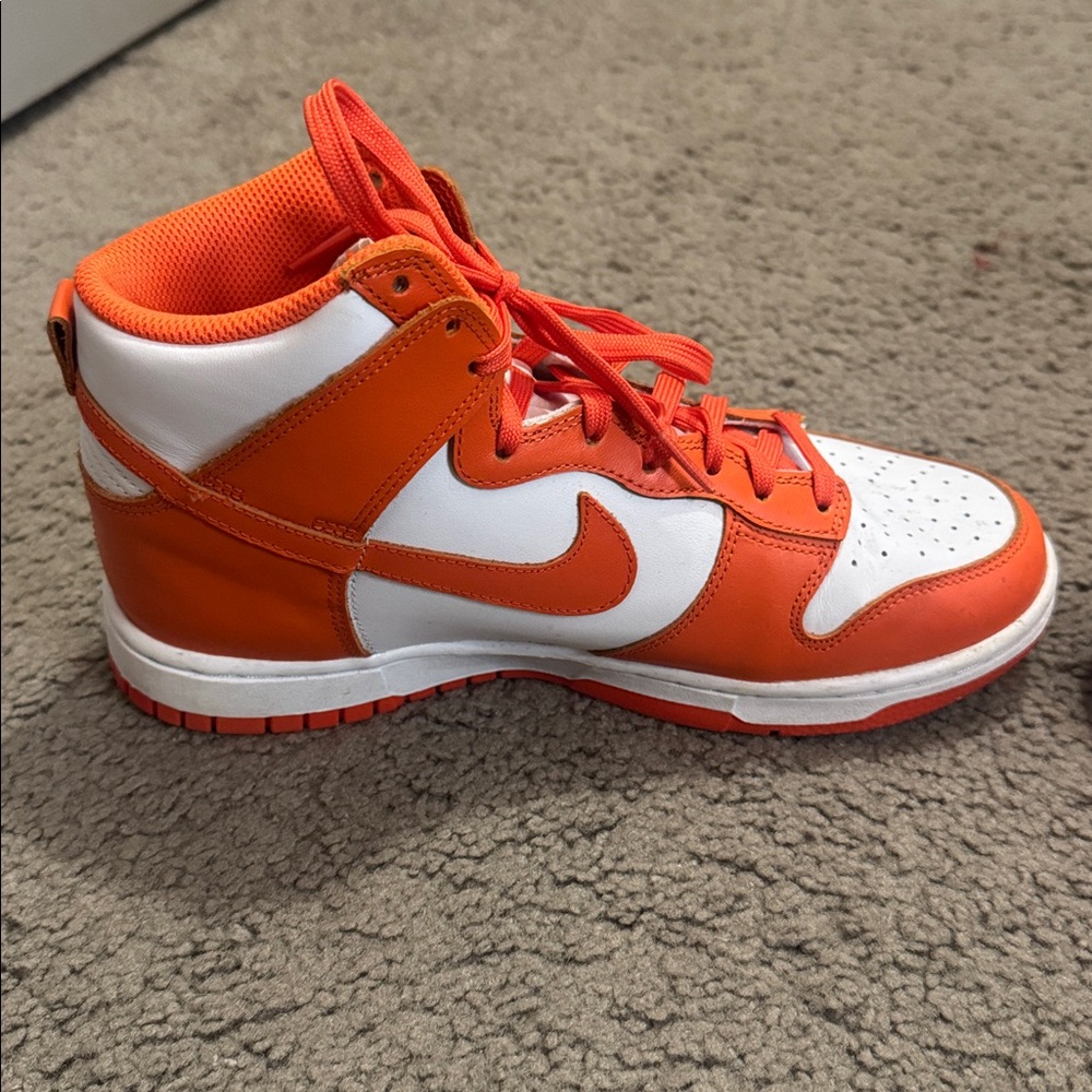 Nike Women’s High-Top Sneakers in Orange and White - Picture 6 of 6